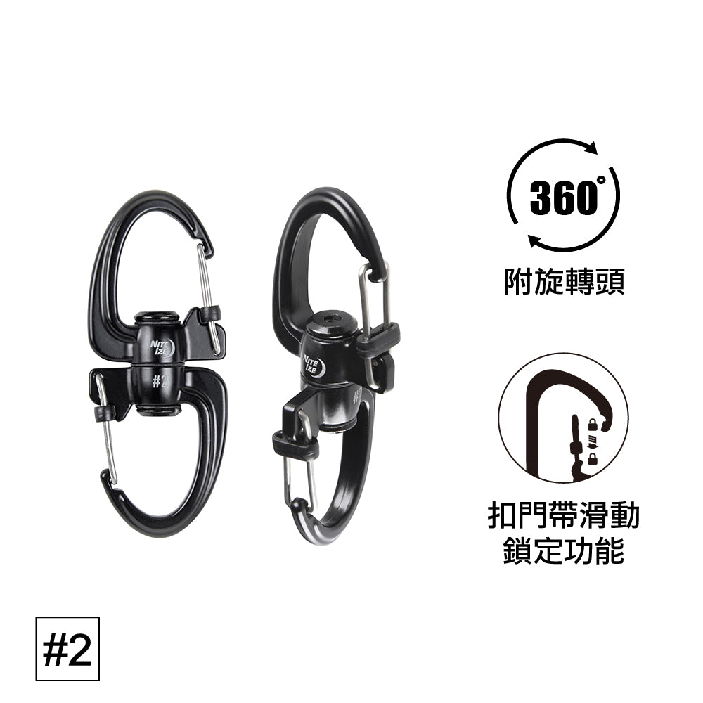 旋轉8字扣 S-Biner 360 Slidelock Dual Carabiner