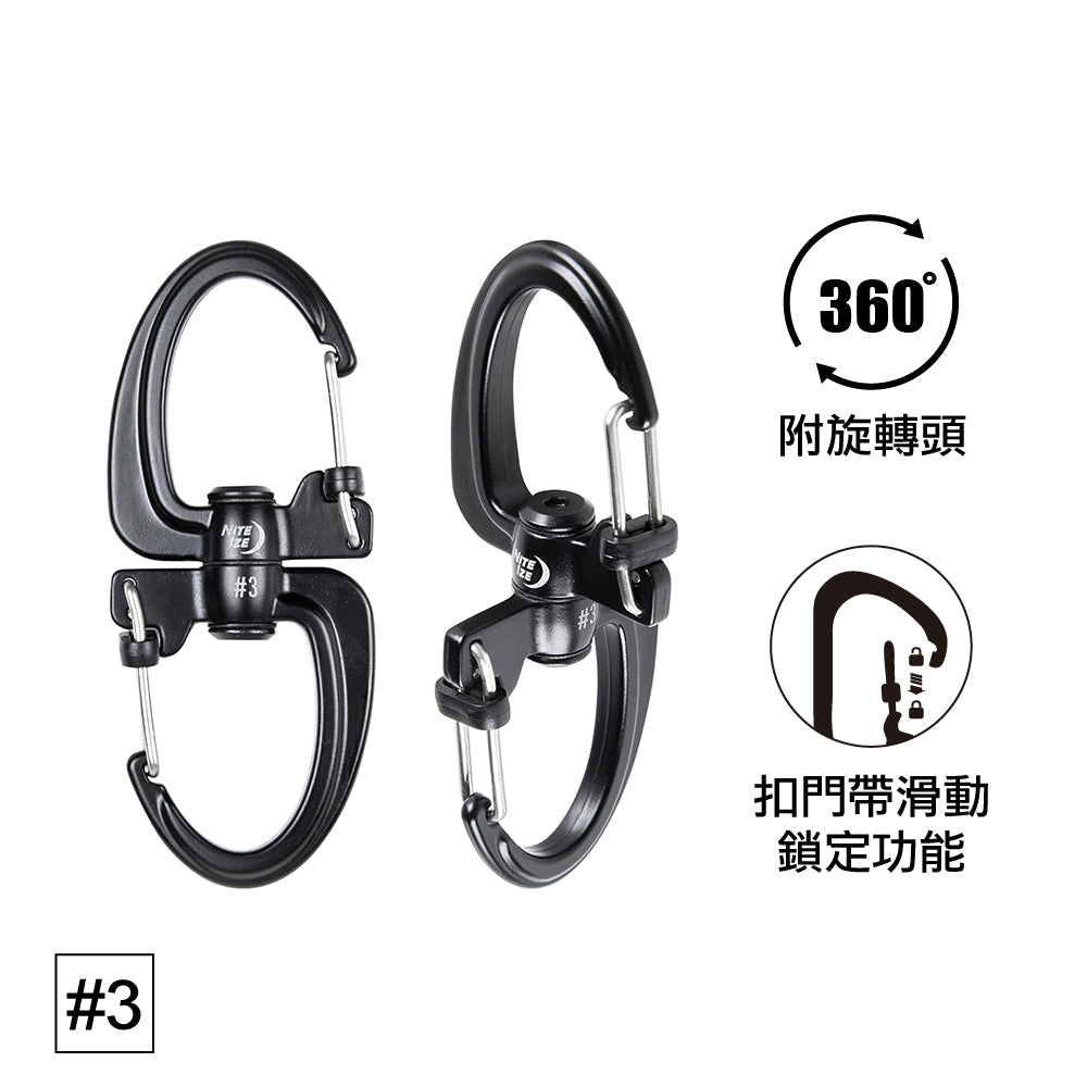 旋轉8字扣 S-Biner 360 Slidelock Dual Carabiner