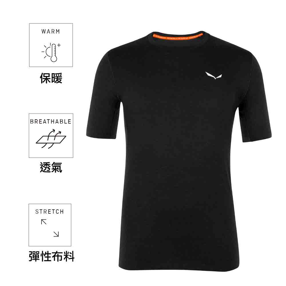 男裝短袖美麗諾羊毛快乾衫 Men&#39;s Cristallo Warm Alpine Merino Responsive Short Sleeve Baselayer