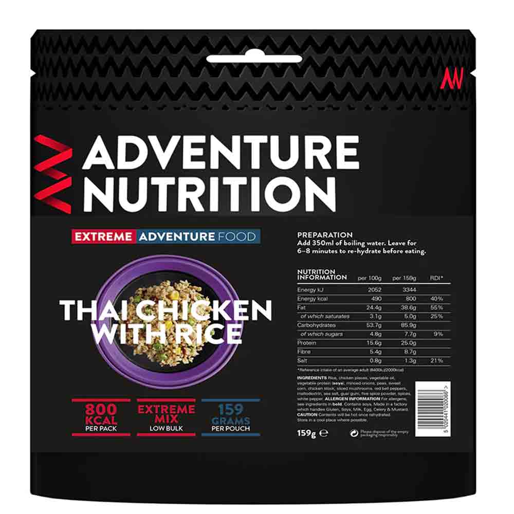 800 Kcal 輕量化脫水食物 Thai Chicken with Rice 159g