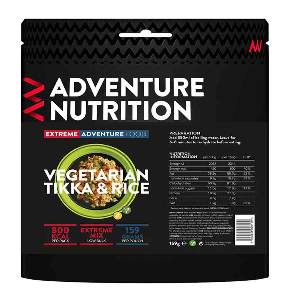 800 Kcal 輕量化脫水食物 Vegetarian Tikka & Rice 159g