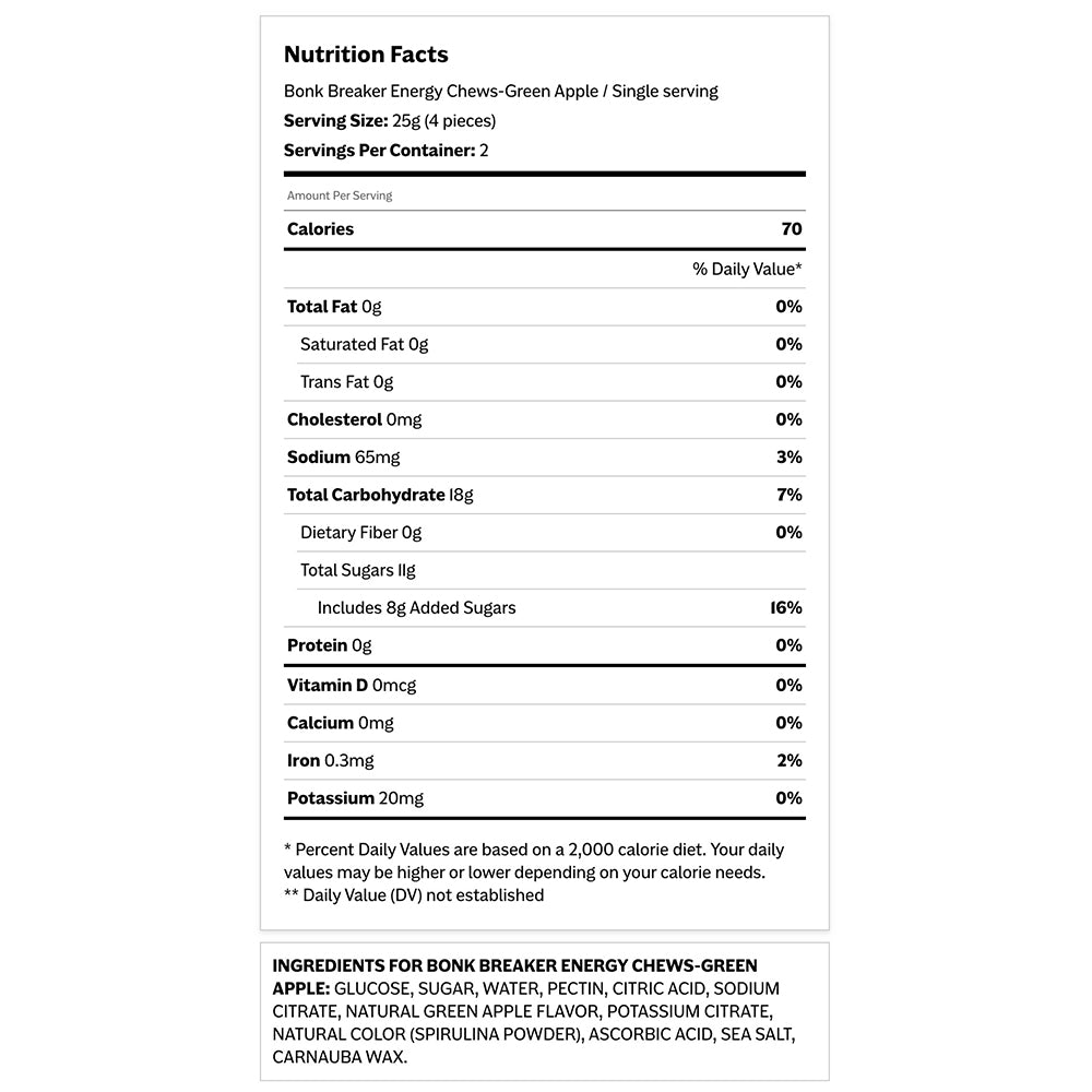 可口無麩質能量糖 Gluten Free Chew Green Apple