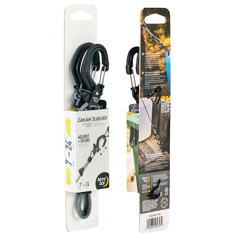 小號塑膠凸輪鉤 Cam Jam Slider Lock Adjustable Bungee Black