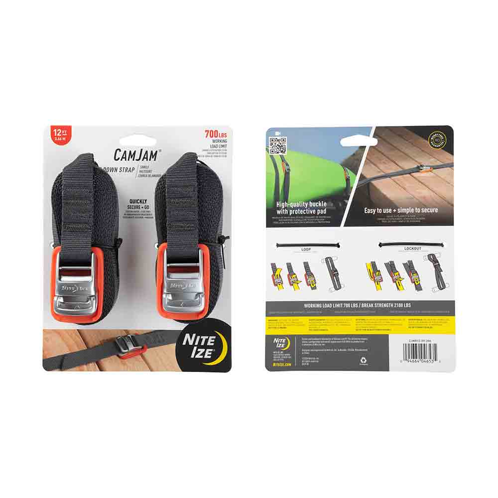 帶凸輪鎖織帶-橙色 兩條裝 Cam Jam Tie Down Strap