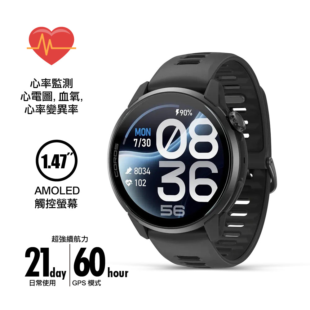 【原廠行貨】AMOLED GPS 跑步手錶 Pace 4 Pro GPS Sport Watch