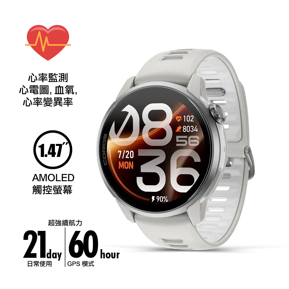 【原廠行貨】AMOLED GPS 跑步手錶 Pace 4 Pro GPS Sport Watch