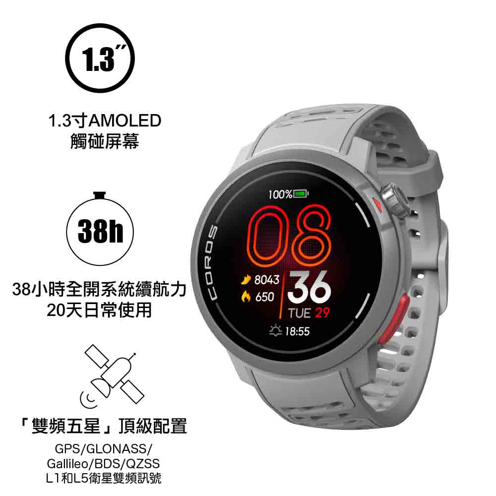 【有現貨 With Stock】多功能運動 GPS 手錶 旗艦款 Pace Pro GPS Sport Watch Black