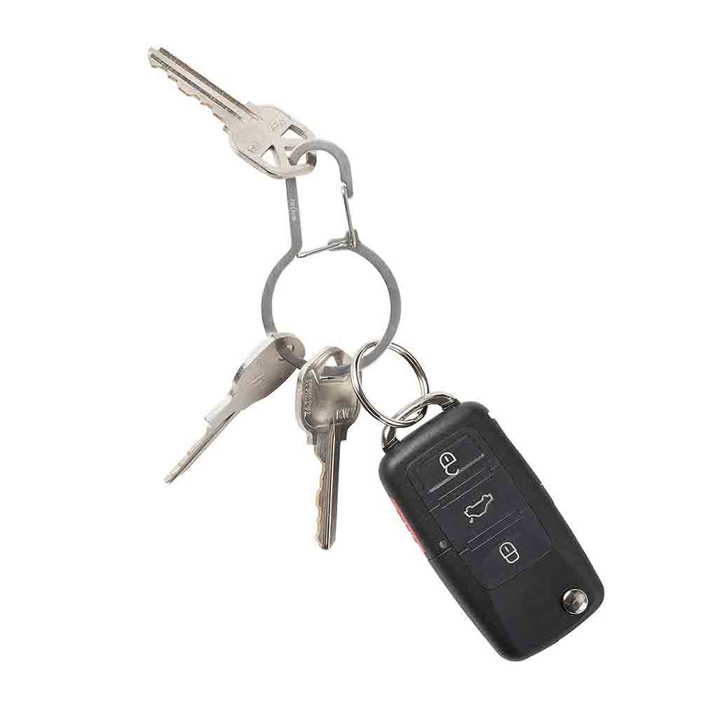 保險扣 Dual Pass Dual Chamber Key Ring Silver