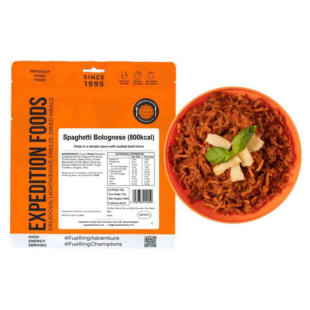 800 Kcal 輕量化脫水食物 Spaghetti Bolognese (High Energy 800kcal)