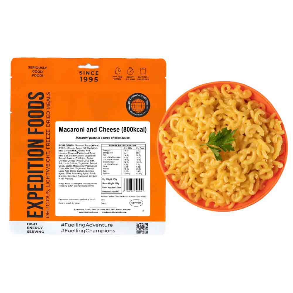 800 Kcal 輕量化脫水食物 Macaroni Cheese (High Energy 800kcal)