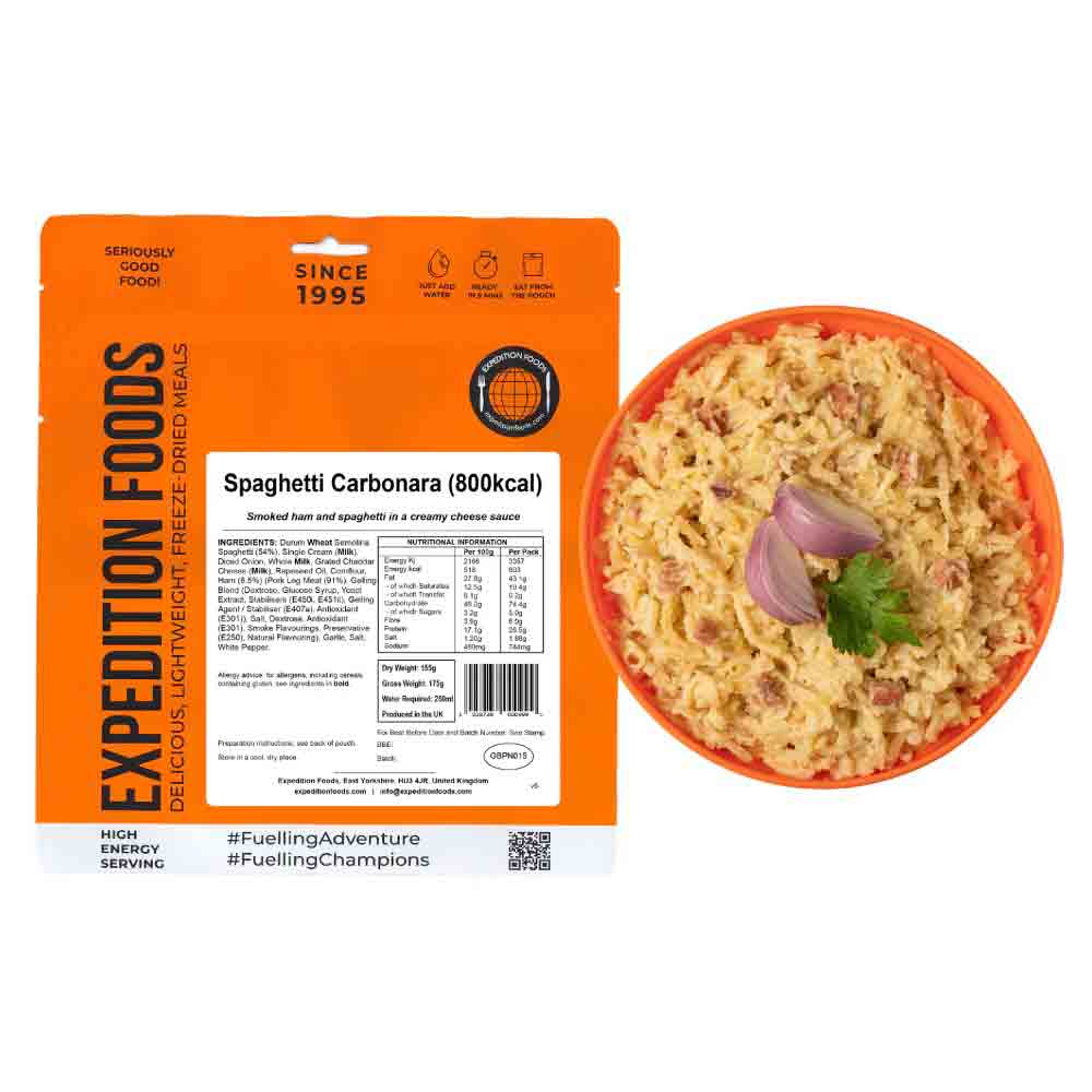 800 Kcal 輕量化脫水食物 Spaghetti Carbonara (High Energy 800kcal)