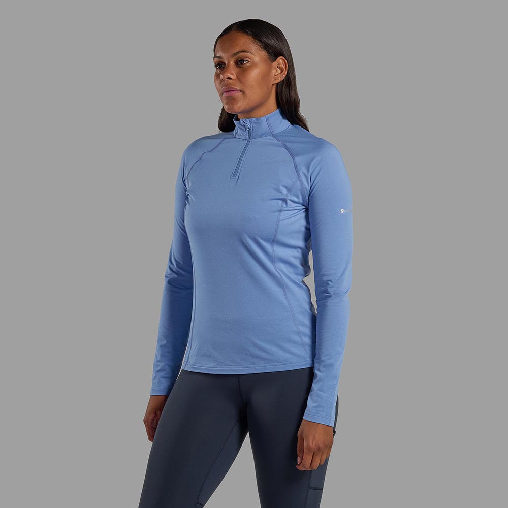 女裝拉鍊排汗長袖T恤 Women's Dart Zip Neck New
