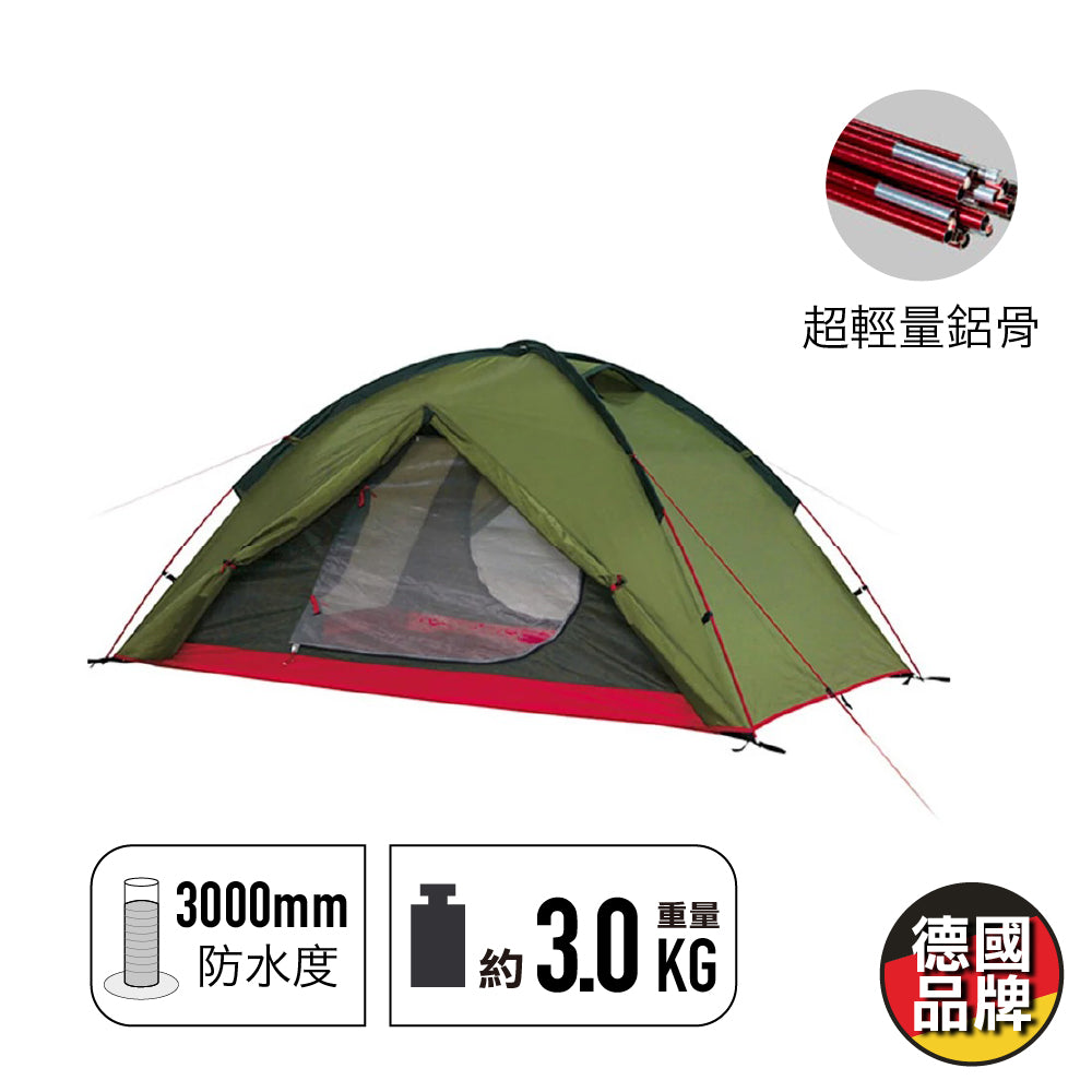 德國二人輕巧隧道營 Woodpecker 3 LW Pesto-Red