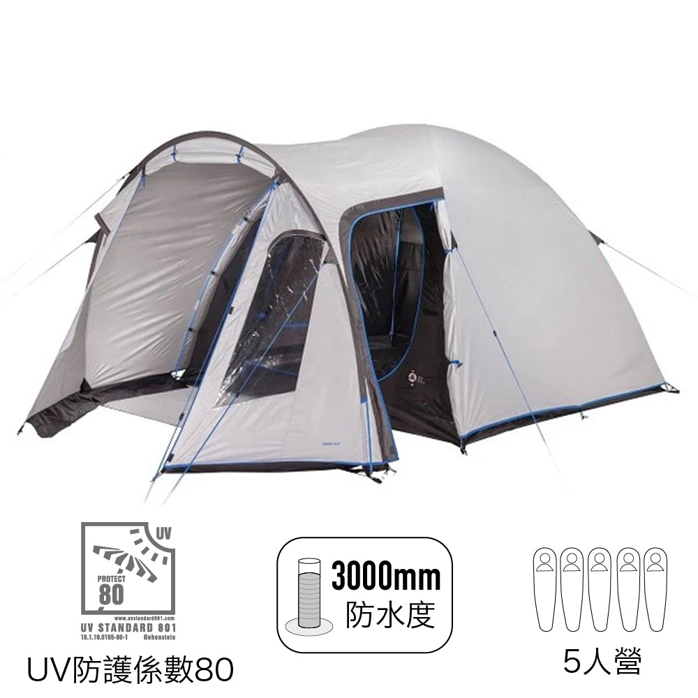 德國5人防水豪華蒙古營 Tessin 5.0 Nimbus Grey