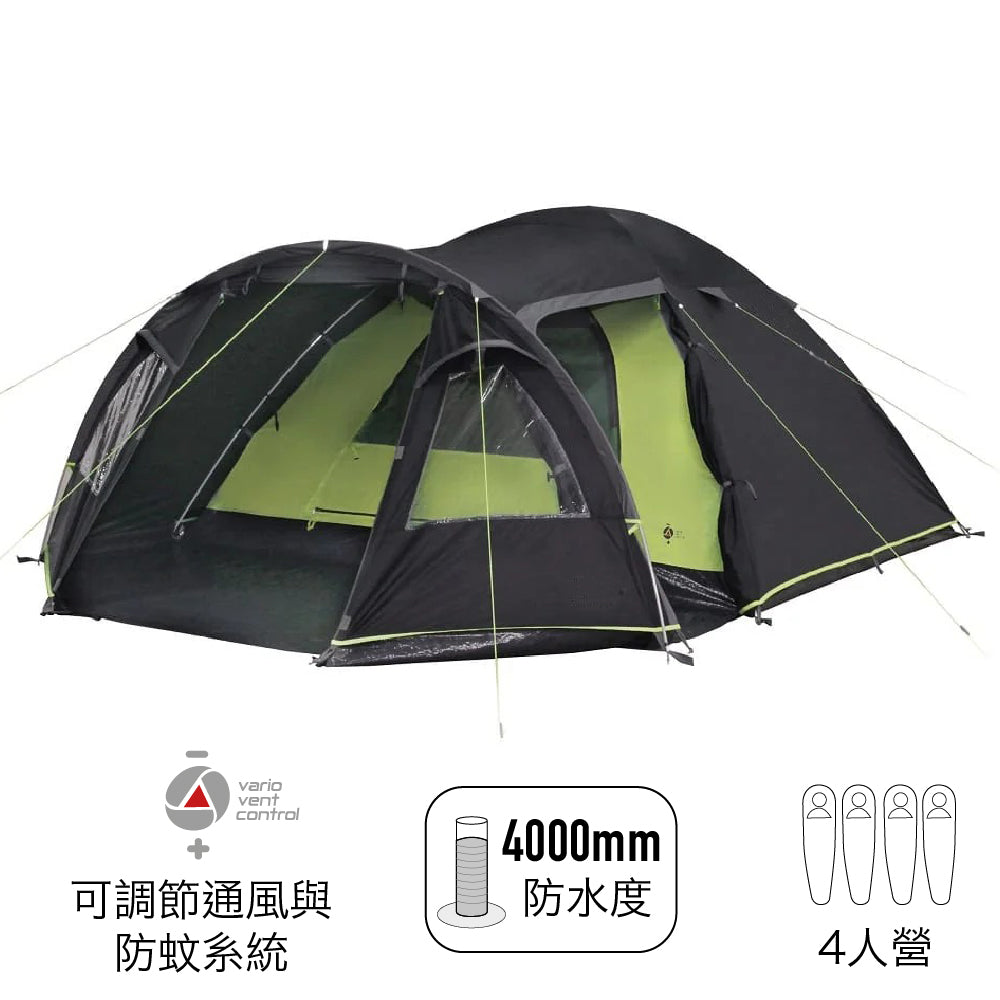 德國4人豪華防水蒙古營 Tent Mesos 4 Darkgrey/Green