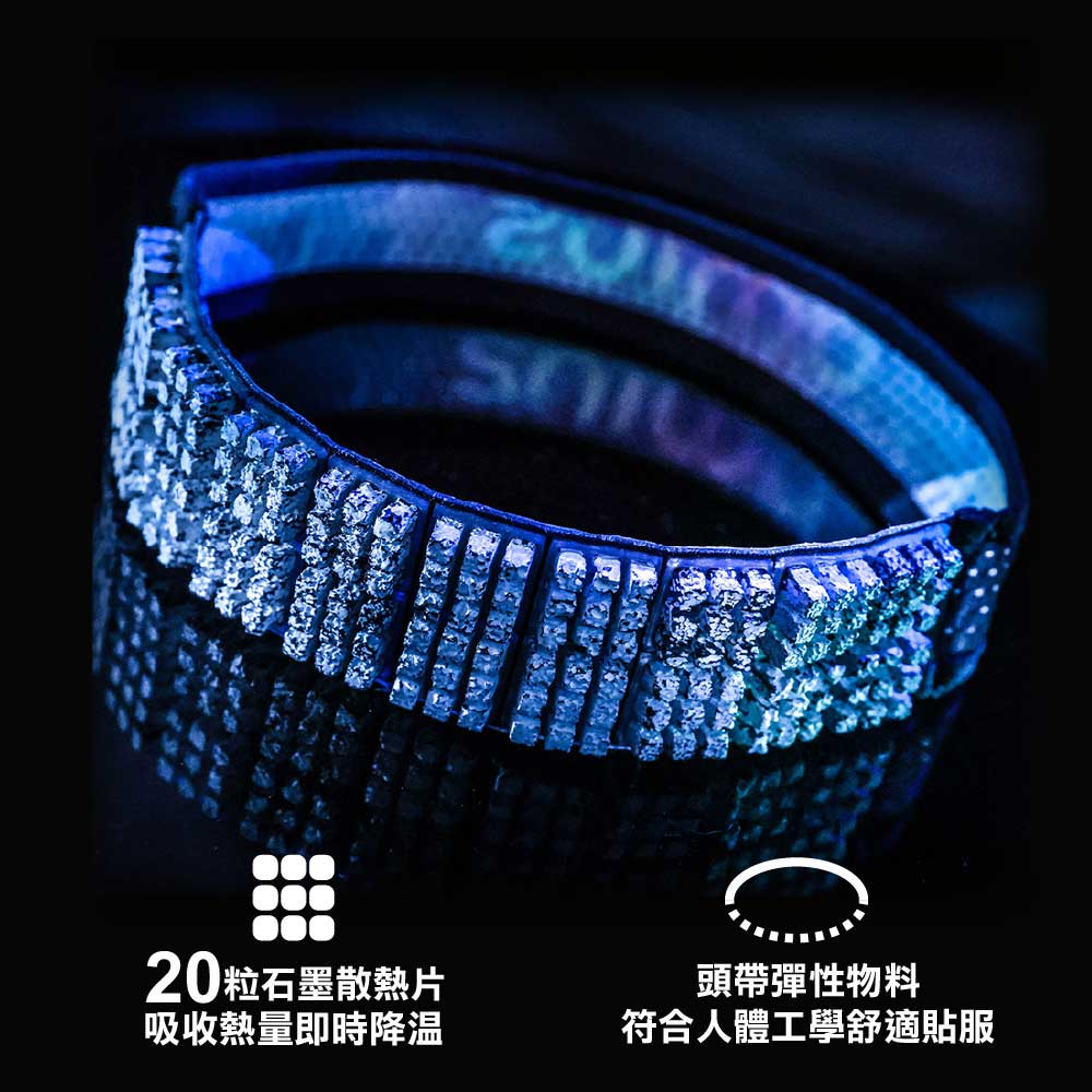 【公價貨品 Fixed Price Goods】頭帶連 20 粒持久冷凍冰塊 Headband with 20 Cooling Pieces