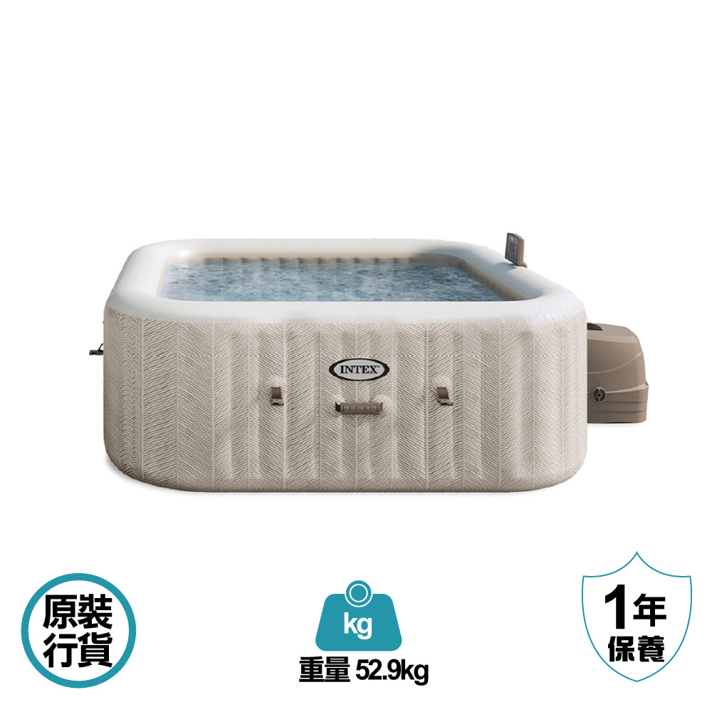 6人用充氣按摩水池 6-Person Chevron Deluxe Square Bubble Spa Set