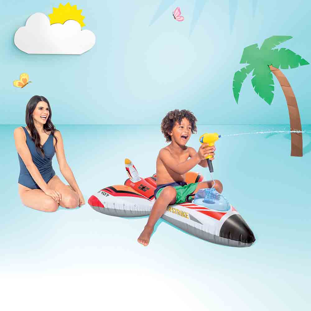 充氣浮床 (隨機顏色) Water Gun Plane Ride-On (Random color)