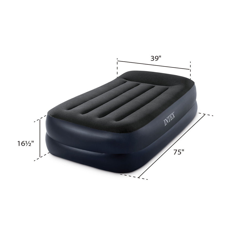 連枕露營充氣床墊連內置泵 220-240V Pillow Rest Raised Airbed With Fiber-Tech Bip