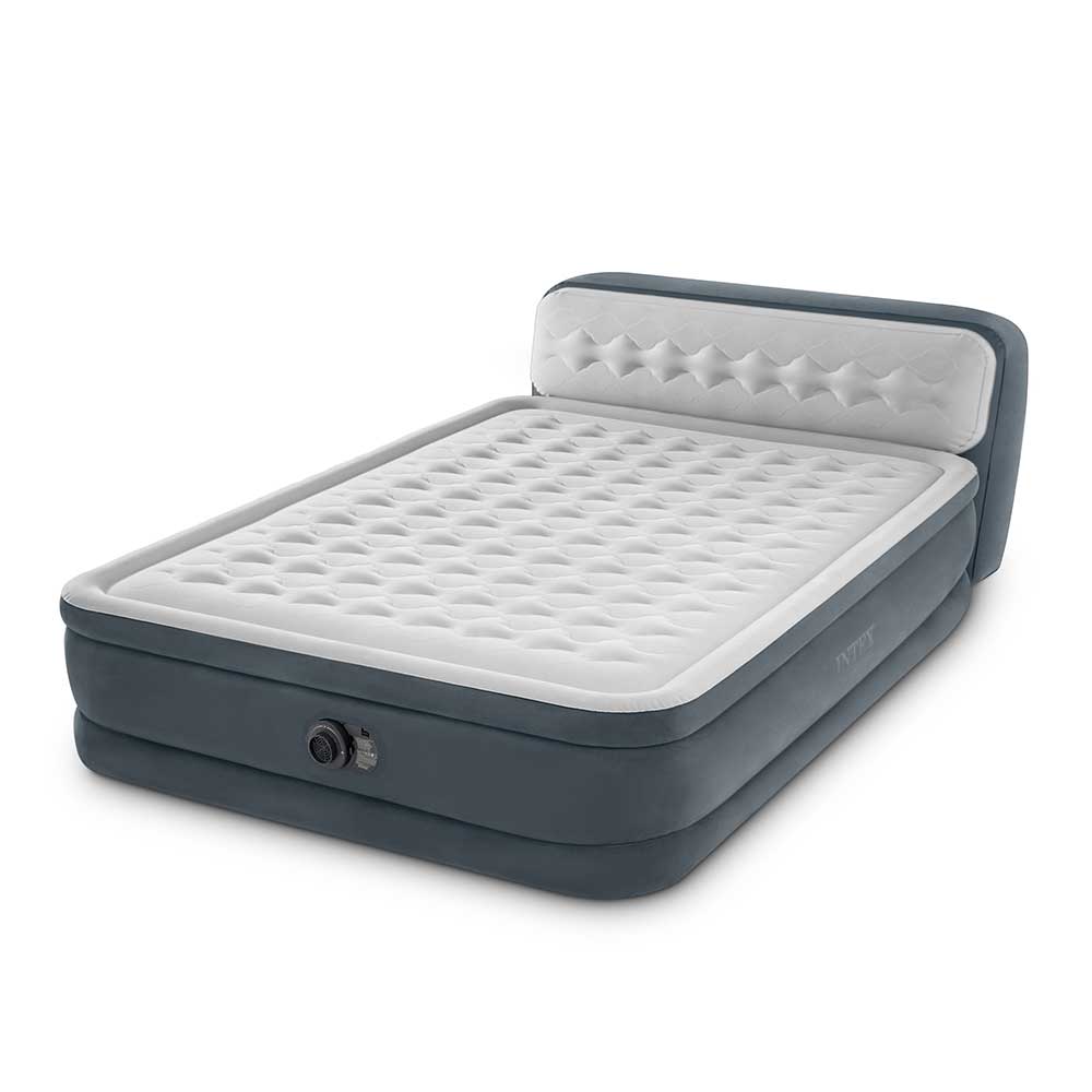 豪華露營充氣床墊附內置泵 220-240V Queen Ultra Plush Headboard Airbed W/Fiber-Tech Rp