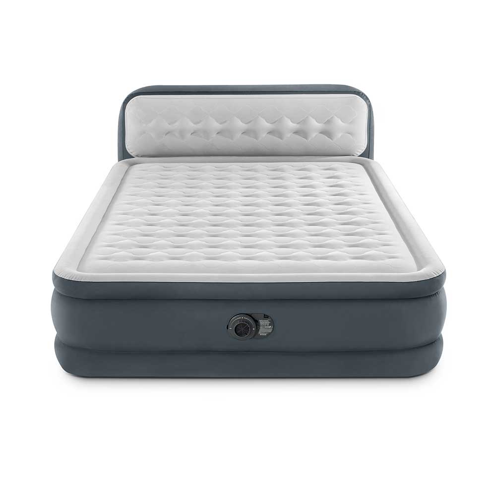 豪華露營充氣床墊附內置泵 220-240V Queen Ultra Plush Headboard Airbed W/Fiber-Tech Rp