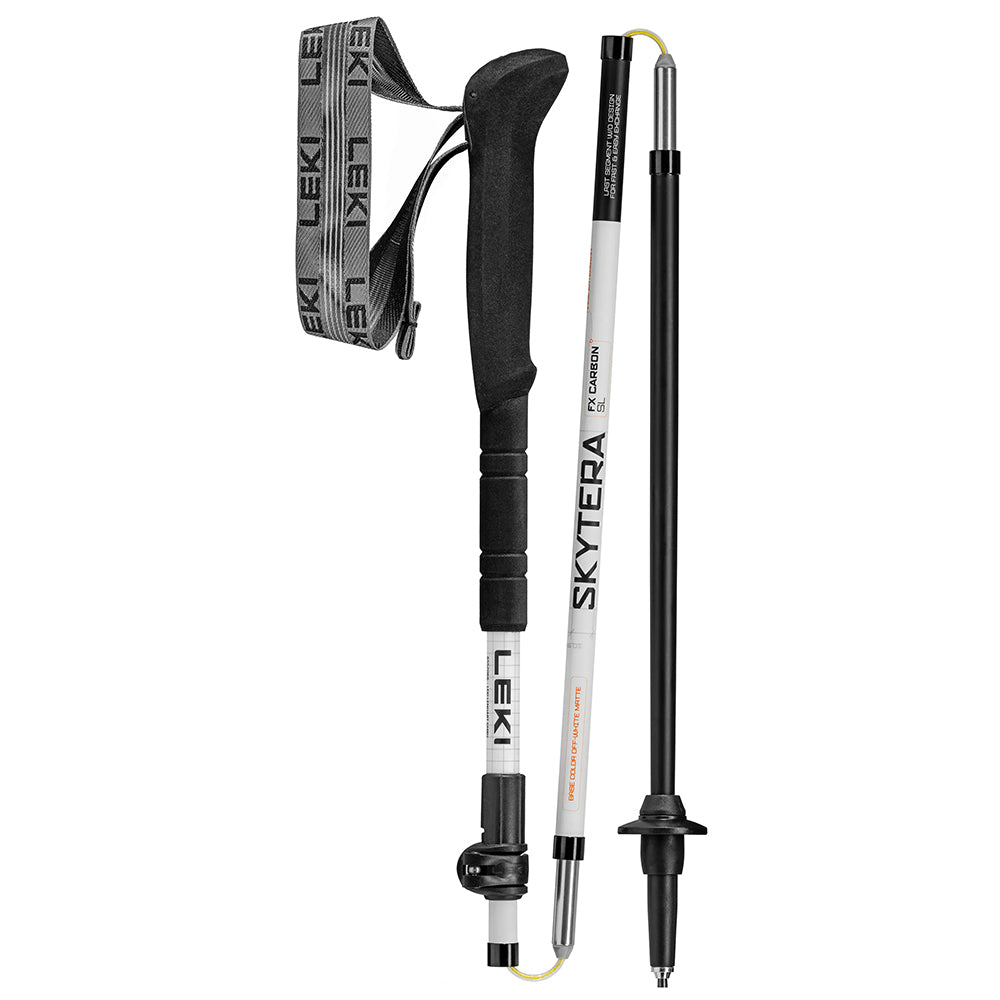 碳纖維 1 字柄登山杖 Skytera FX Carbon Superlite 1 pair white-black-orange