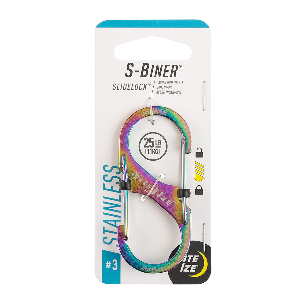 #3帶鎖不鏽鋼八字扣 S-Biner Slidelock #3