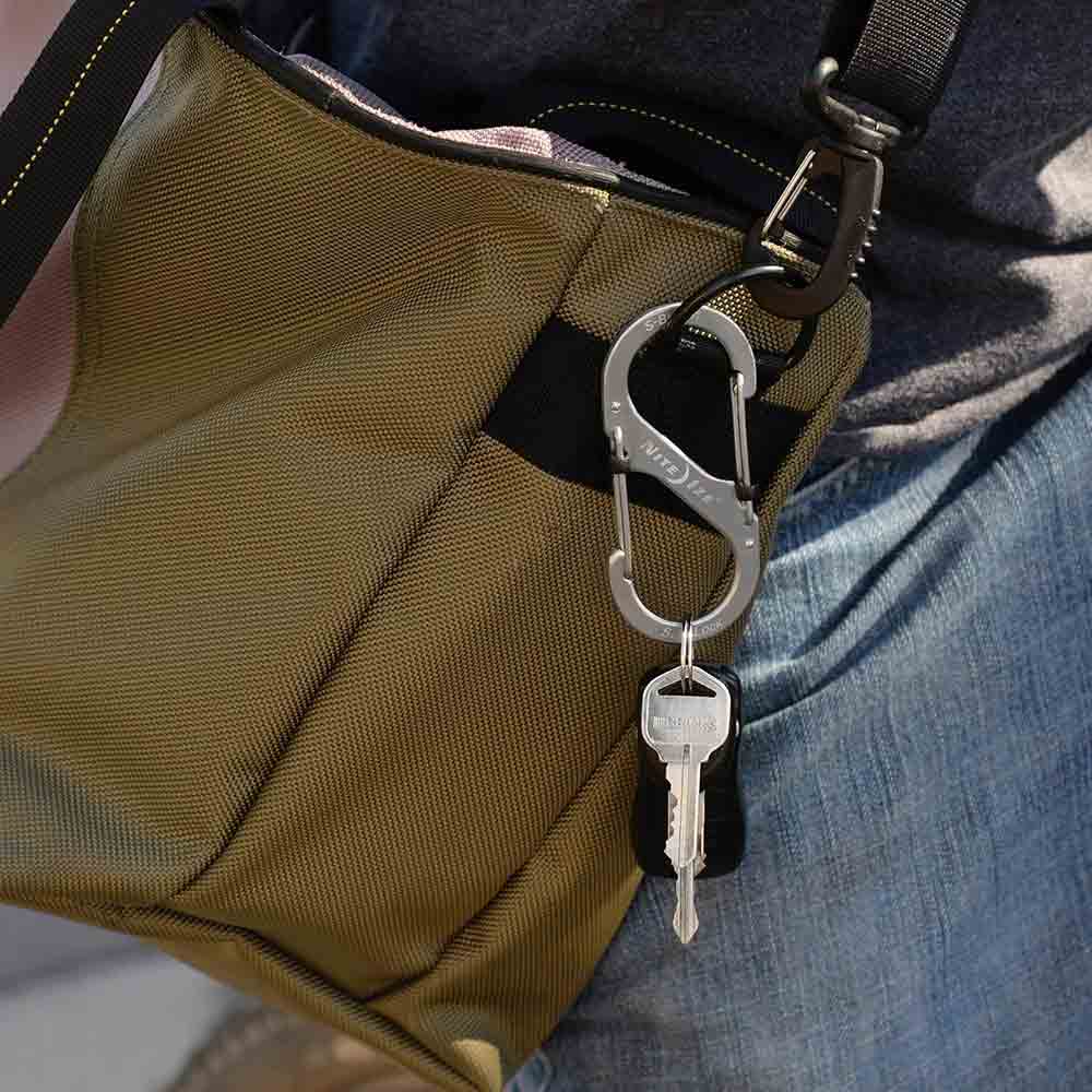 #4帶鎖不鏽鋼八字扣 S-Biner Slidelock Locking Carabiner