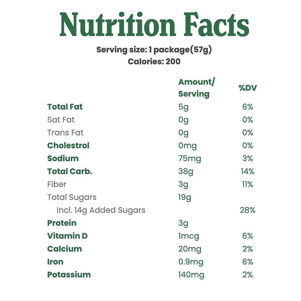 全穀物能量棒 Whole Wheat Fig Bar Apple Cinnamon 57g / 2oz