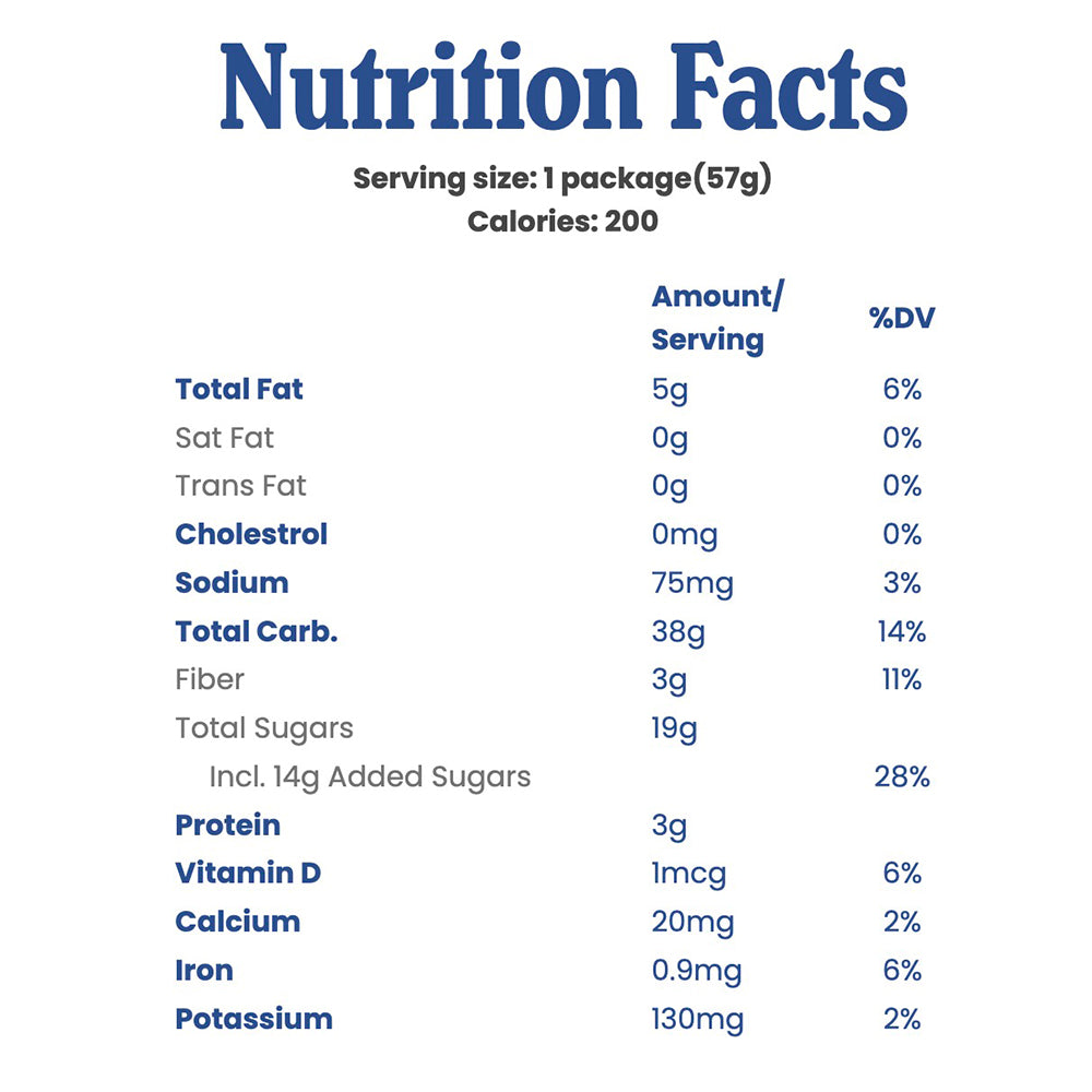 全穀物能量棒 Whole Wheat Fig Bar Blueberry 57g / 2oz