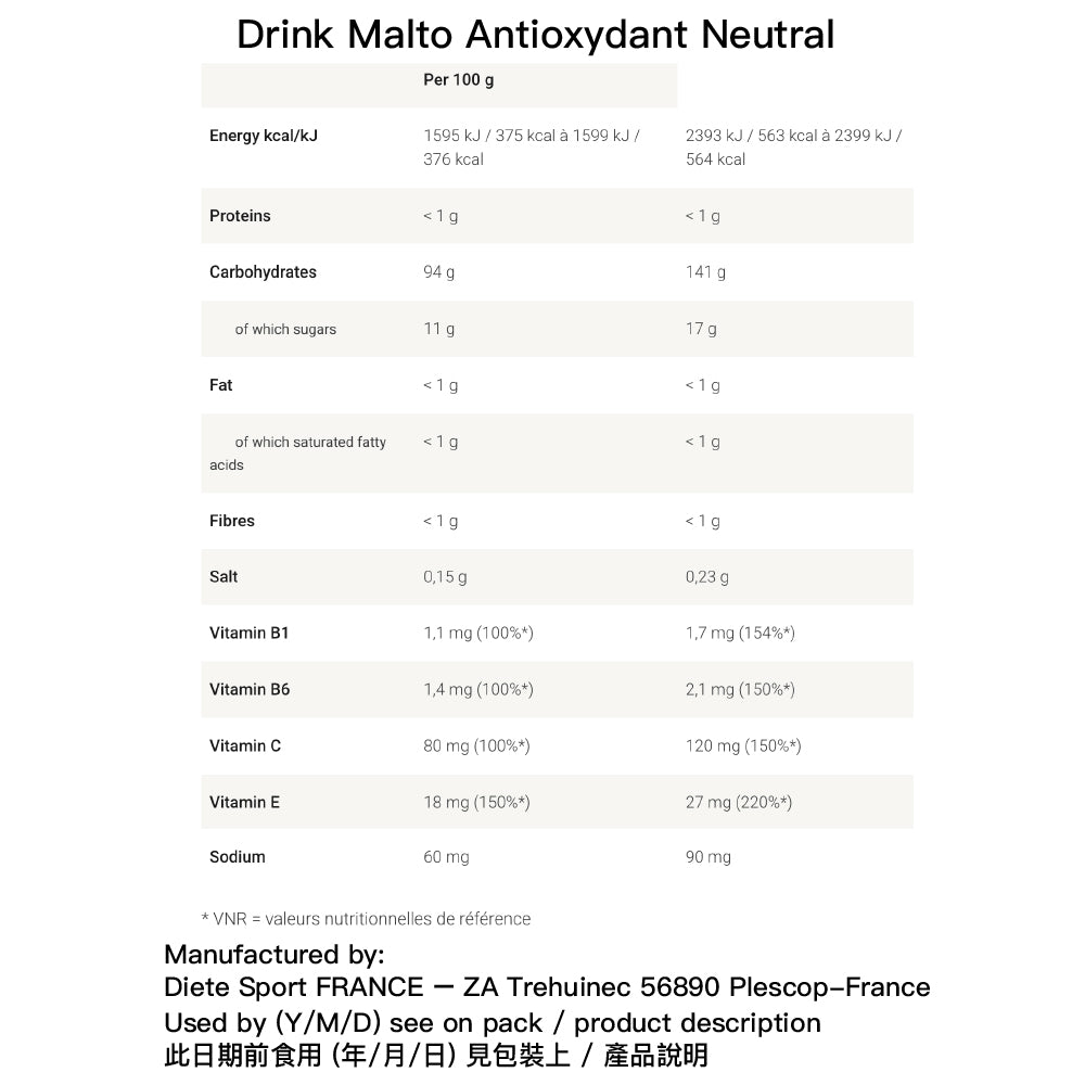能量飲料 Malto Antioxydant (Neutral) Drink 18 sticks