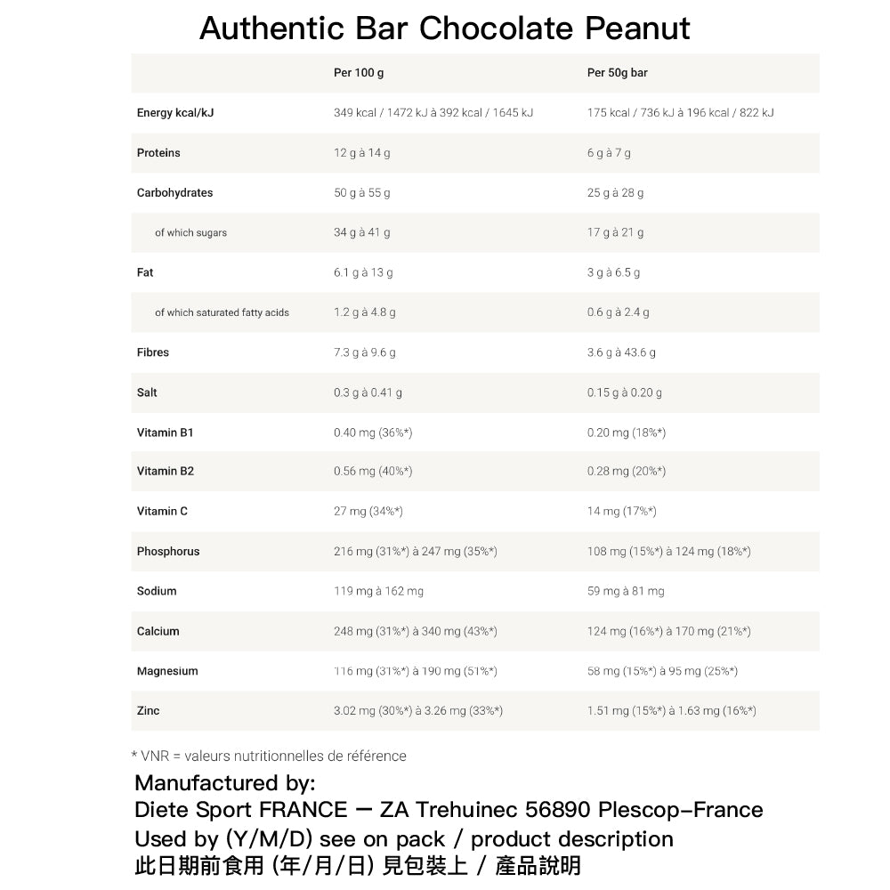 可口能量棒 Authentic Bar Chocolate Hazelnut (Peanut)