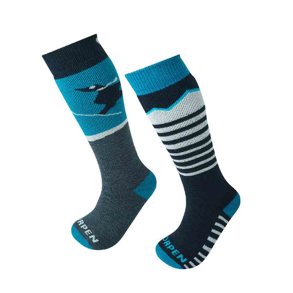 西班牙製童裝環保美麗諾羊毛襪兩對裝 Merino Kids Ski 2 pairs ECO