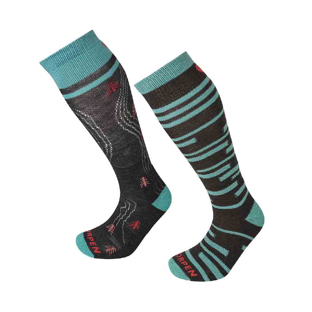 西班牙製女裝美麗諾羊毛中筒雪襪兩對裝 Ski Mid Women 2 pairs Merino Wool