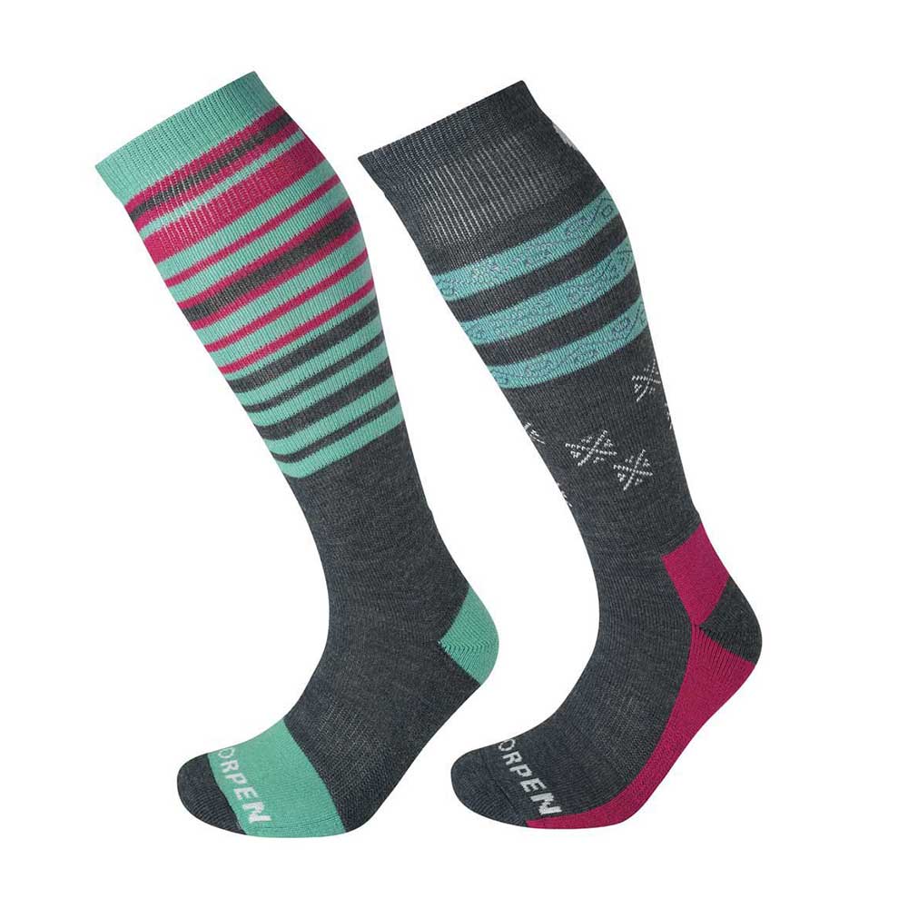 西班牙製女裝環保美麗諾羊毛中筒雪襪兩對裝 Ski Mid W 2 pairs Merino Wool ECO