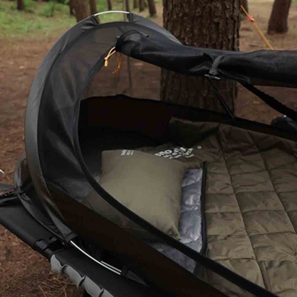 自動彈開蚊帳床 Pop Up Cot, Mud Grey