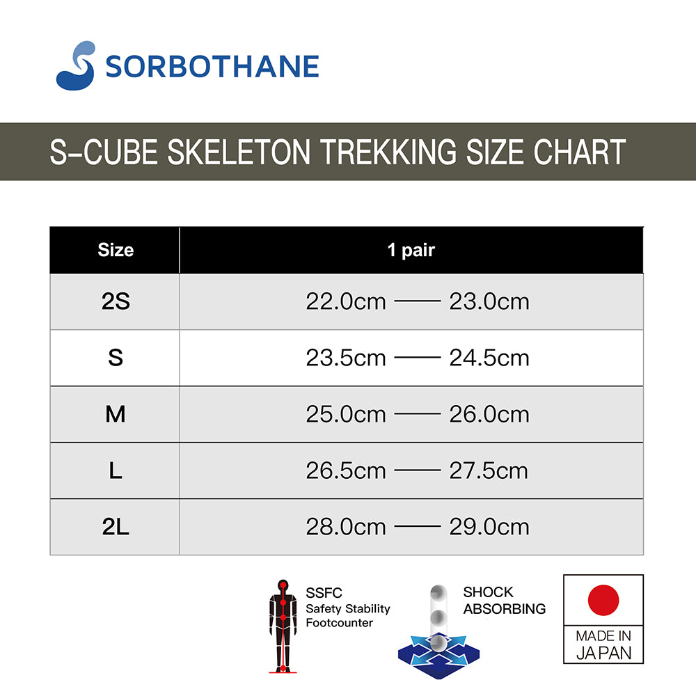 日本製鞋墊 S-CUBE TREKKING