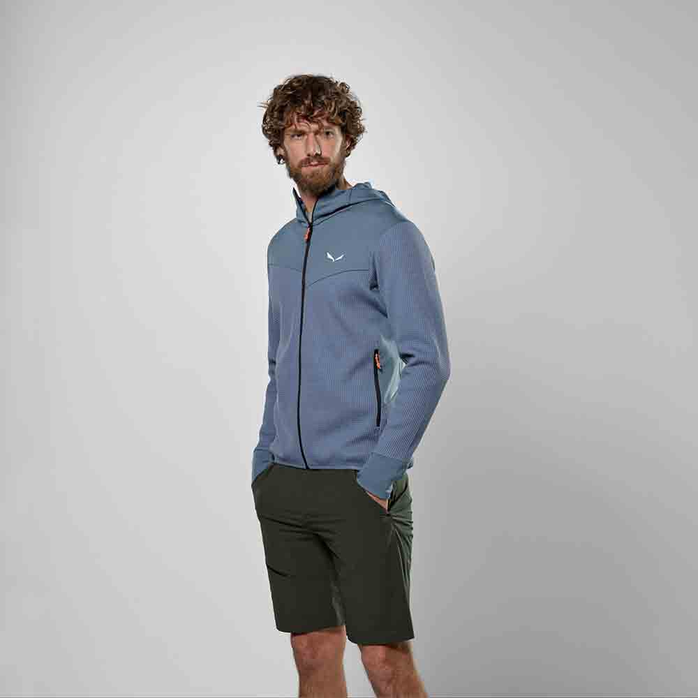 男裝快乾抓毛連帽外套 Men's Puez Waffle Hyb Pl Hd Jacket