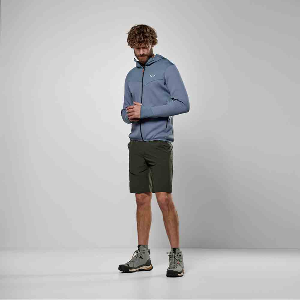 男裝快乾抓毛連帽外套 Men's Puez Waffle Hyb Pl Hd Jacket