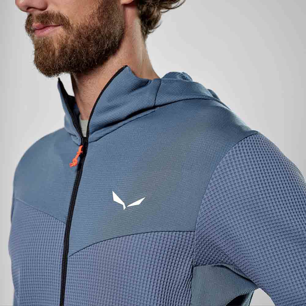 男裝快乾抓毛連帽外套 Men's Puez Waffle Hyb Pl Hd Jacket