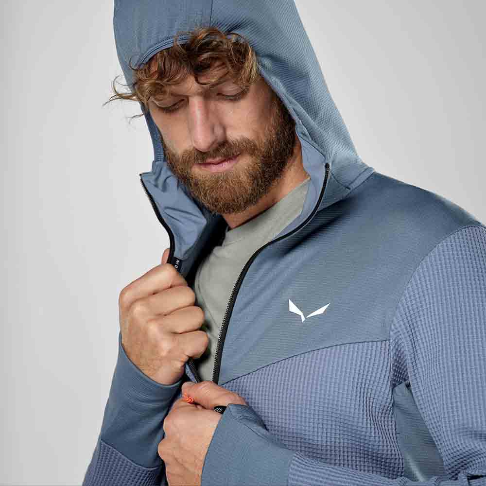 男裝快乾抓毛連帽外套 Men's Puez Waffle Hyb Pl Hd Jacket