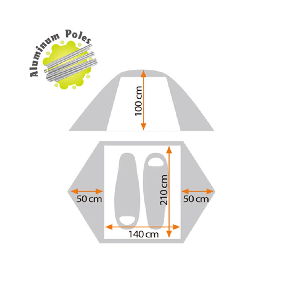 二人蒙古營 鋁骨 Xlite 2 Alu