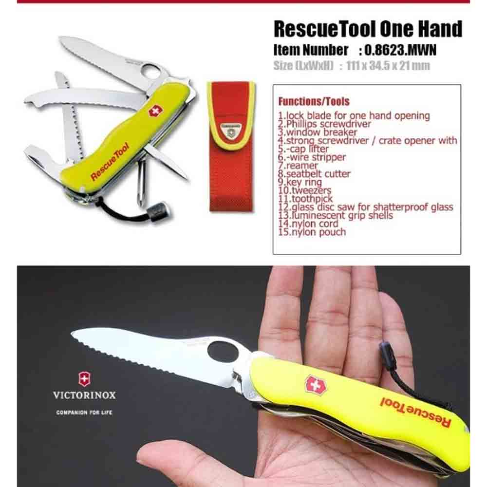瑞士製萬用刀 Made in Switzerland Rescuetool One Hand Opening
