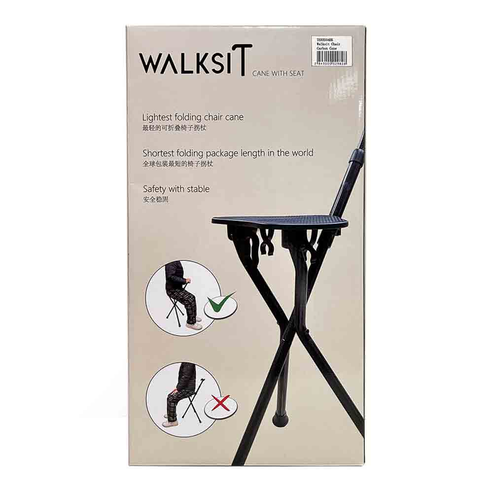 碳纖維摺疊椅子士的Terra Walksit Chair Carbon Crane, black