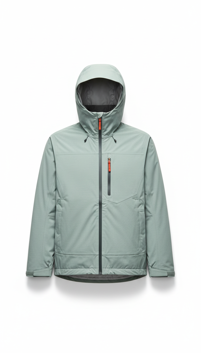 Weatherproof shell jacket in mist grey