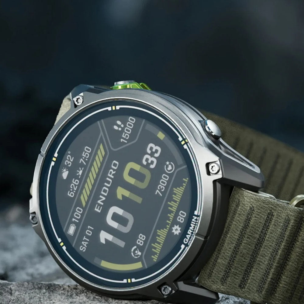 【VIP & MEMBER EXCLUSIVE PREORDER 尊享預訂】太陽能 GPS 手錶 Enduro 4 Titanium with Olive Fabric