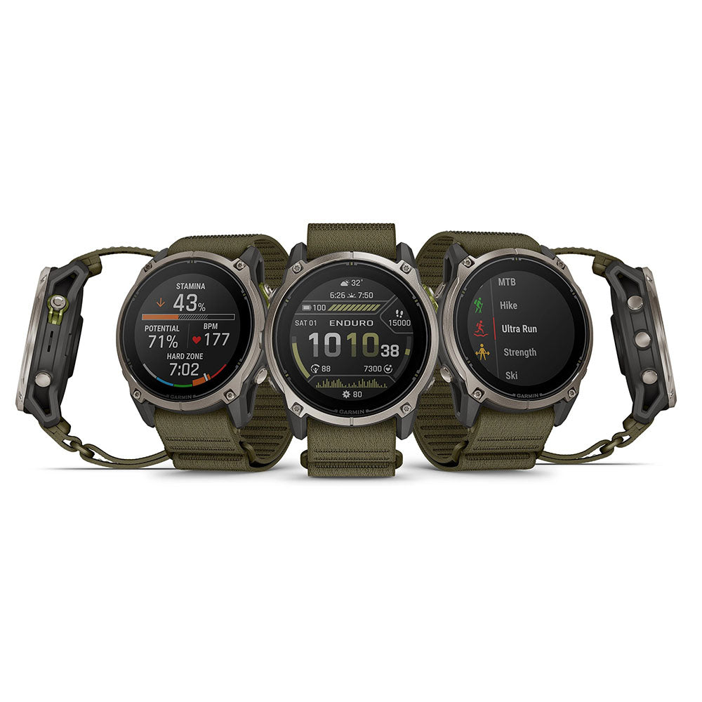【VIP & MEMBER EXCLUSIVE PREORDER 尊享預訂】太陽能 GPS 手錶 Enduro 4 Titanium with Olive Fabric