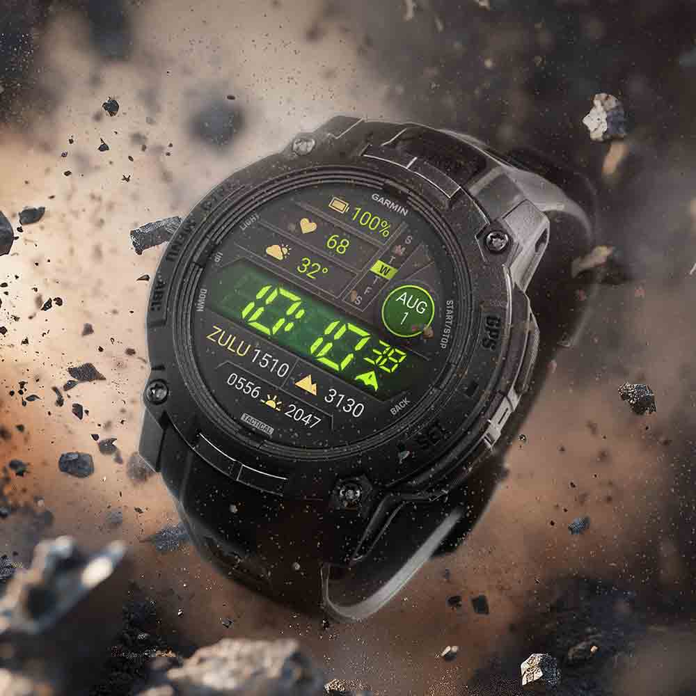 【預售 VIP 優惠，最快二至八星期左右有貨 PreSale VIP Exclusive Earliest arrival around 2-8 weeks】全方位軍規GPS太陽能智慧腕錶 Instinct 3 50mm Tactical Solar Black with Black Silicone