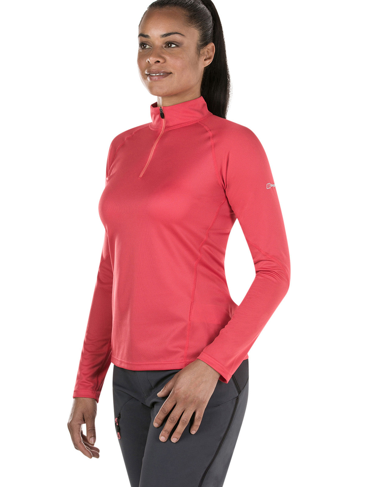 WOMEN'S LONG SLEEVE ZIP NECK 2.0 TECH T-SHIRT