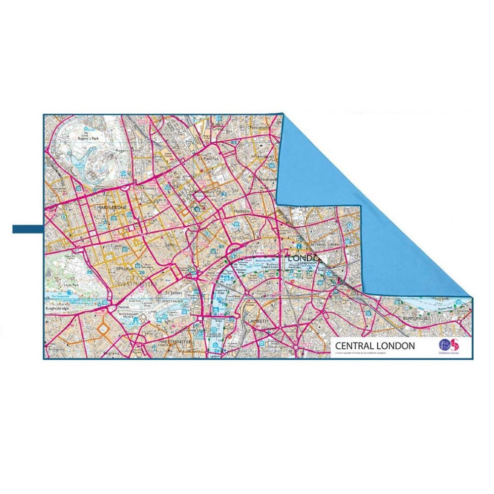 吸水快乾地圖毛巾 SoftFibre Ordnance Survey Travel Towel